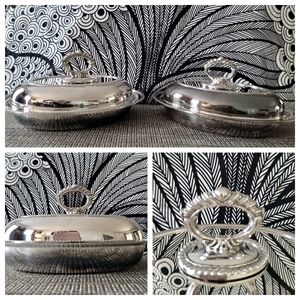 Silver serving dish X 2 / FOR BOTH